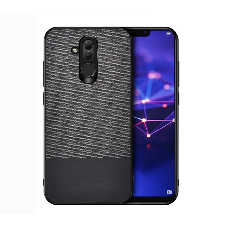 

Shockproof Splicing PU + Cloth Protective Case for Huawei Mate 20 Lite (Black)