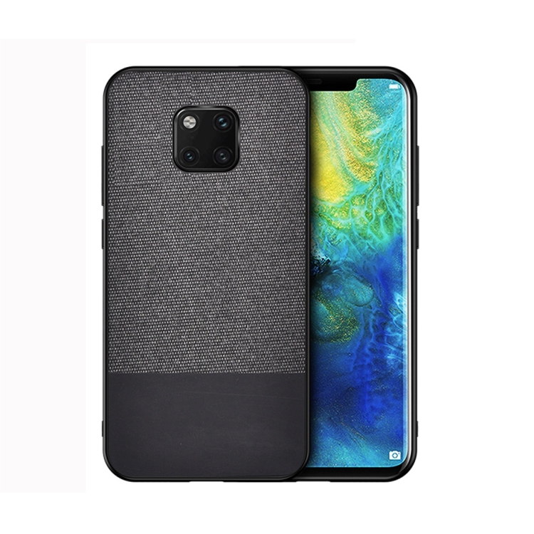 

Shockproof Splicing PU + Cloth Protective Case for Huawei Mate 20 Pro (Black)