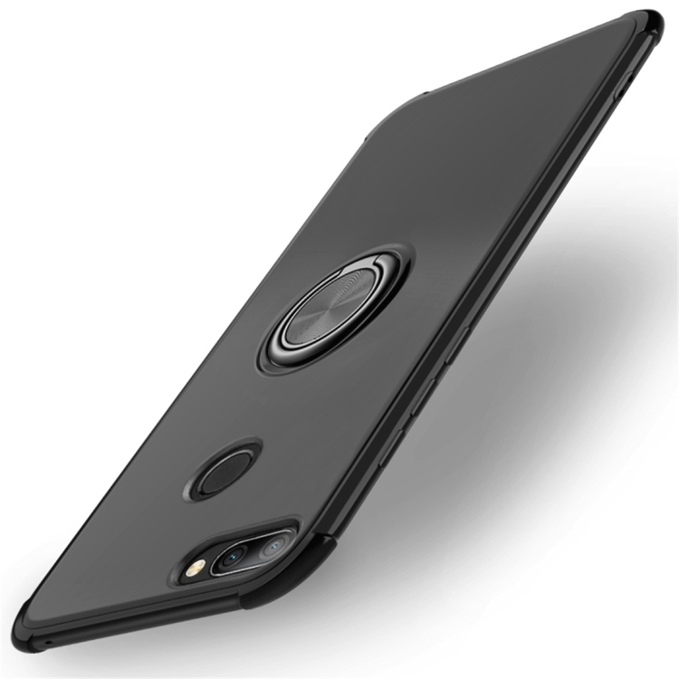 

Shockproof TPU Protective Case for Huawei Honor 9i, with Holder (Black)