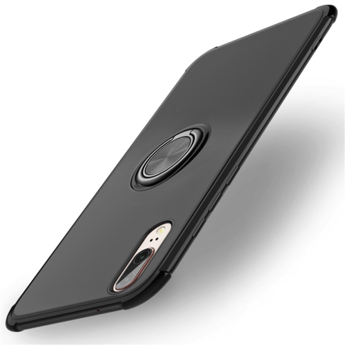 

Shockproof TPU Protective Case for Huawei P20, with Holder (Black)