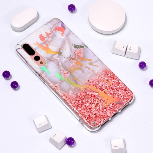 

IMD Laser Pink Dinas Marble Pattern Soft TPU Case for Huawei P20 Pro