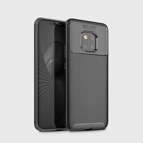 

Beetle Shape Carbon Fiber Texture Shockproof TPU Case for Huawei Mate 20 Pro(Black)