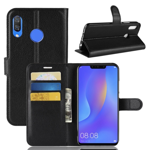 

Litchi Texture Horizontal Flip Leather Case for Huawei nova 3i / Huawei P smart + (Germany), with Wallet & Holder & Card Slots(Black)