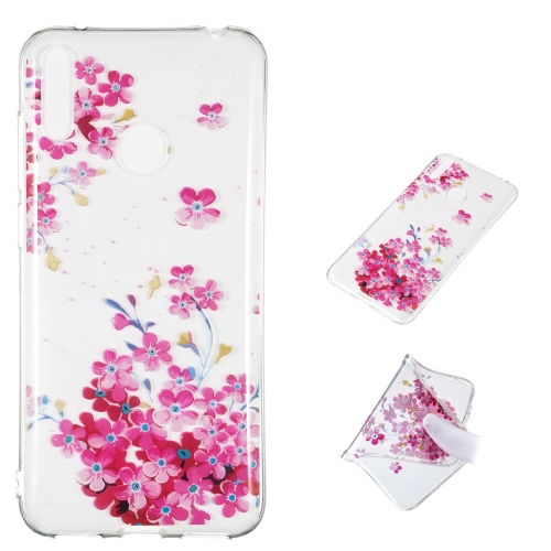 

Red Plum Blossom Pattern Highly Transparent TPU Protective Case for Huawei Y7 Pro (2019)