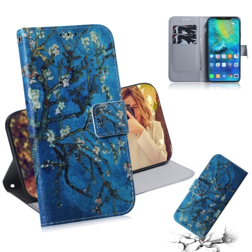 

Apricot Flower Pattern Coloured Drawing Horizontal Flip Leather Case for Huawei Mate 20 Pro, with Holder & Card Slots & Wallet