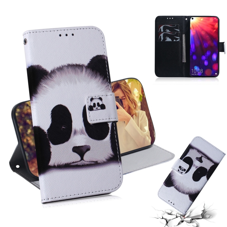 

Panda Pattern Coloured Drawing Horizontal Flip Leather Case for Huawei Honor View 20, with Holder & Card Slots & Wallet