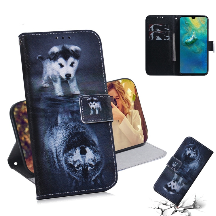 

Wolf and Dog Pattern Coloured Drawing Horizontal Flip Leather Case for Huawei Mate 20, with Holder & Card Slots & Wallet