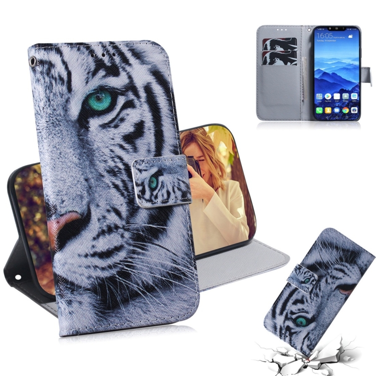 

Tiger Pattern Coloured Drawing Horizontal Flip Leather Case for Huawei Mate 20 Lite, with Holder & Card Slots & Wallet