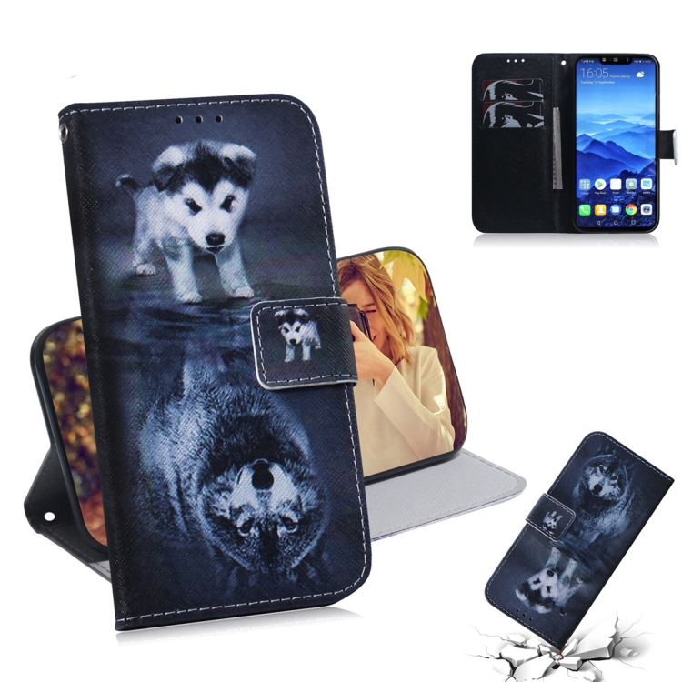 

Wolf and Dog Pattern Coloured Drawing Horizontal Flip Leather Case for Huawei Mate 20 Lite, with Holder & Card Slots & Wallet