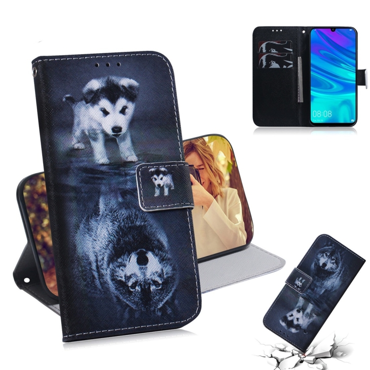 

Wolf and Dog Pattern Coloured Drawing Horizontal Flip Leather Case for Huawei P Smart (2019) / Honor 10 Lite, with Holder & Card Slots & Wallet