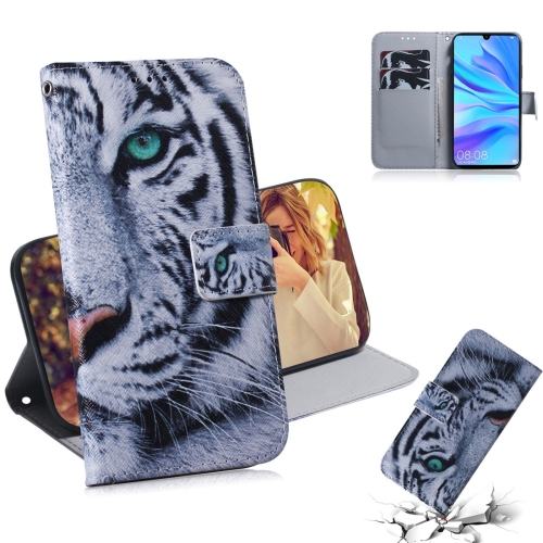 

Tiger Pattern Coloured Drawing Horizontal Flip Leather Case for Huawei P30 Lite / Nova 4e, with Holder & Card Slots & Wallet