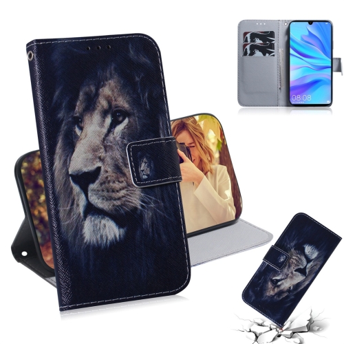 

Lion Pattern Coloured Drawing Horizontal Flip Leather Case for Huawei P30 Lite / Nova 4e, with Holder & Card Slots & Wallet