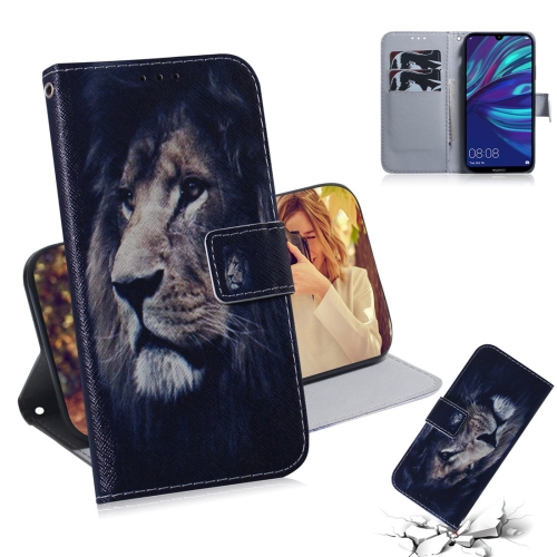 

Lion Pattern Coloured Drawing Horizontal Flip Leather Case for Huawei Y7 Prime (2019) / Y7 Pro (2019) / Enjoy 9, with Holder & Card Slots & Wallet