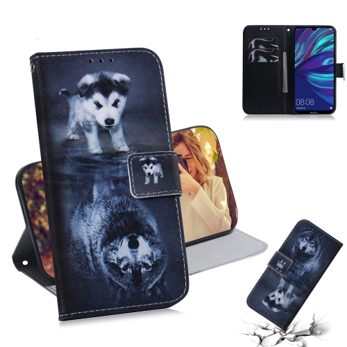 

Wolf and Dog Pattern Coloured Drawing Horizontal Flip Leather Case for Huawei Y7 Prime (2019) / Y7 Pro (2019) / Enjoy 9, with Holder & Card Slots & Wallet