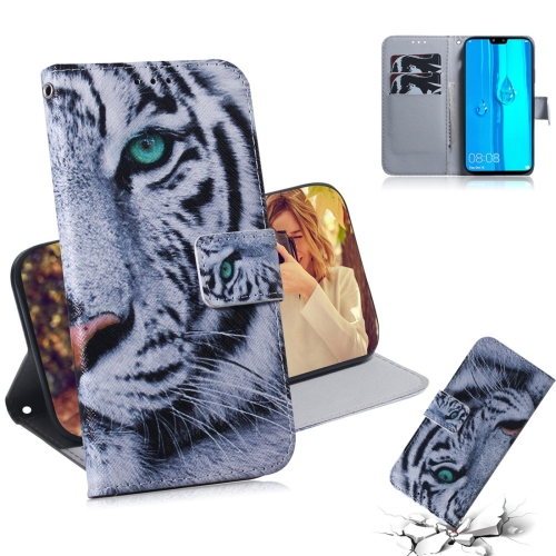 

Tiger Pattern Coloured Drawing Horizontal Flip Leather Case for Huawei Y9 (2019) / Enjoy 9 Plus, with Holder & Card Slots & Wallet