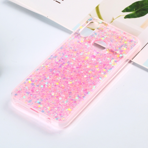 

Colorful Glitter Powder Style Protective Soft Cover for Huawei P20 Lite / Nova 3e (Pink)