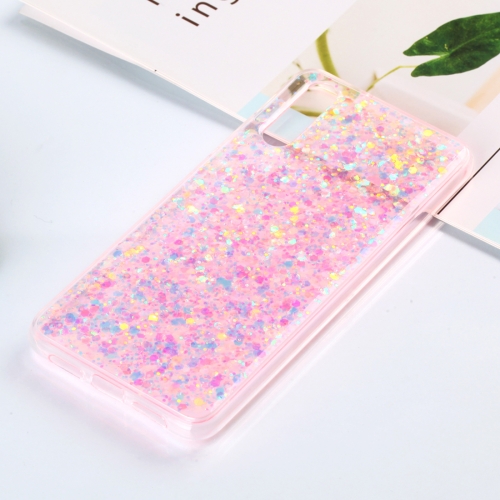 

Colorful Glitter Powder Style Protective Soft Cover for Huawei P20 (Pink)