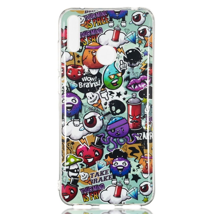

Rubbish Pattern Noctilucent TPU Soft Case for Huawei Y7 Pro(2019)
