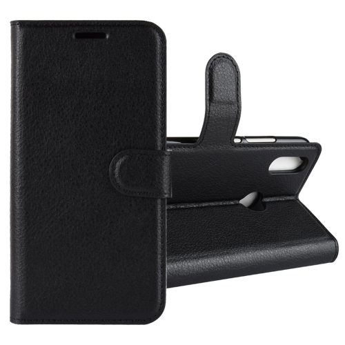 

Litchi Texture Horizontal Flip Leather Case for Huawei Y9 (2019), with Holder & Card Slots & Wallet(Black)