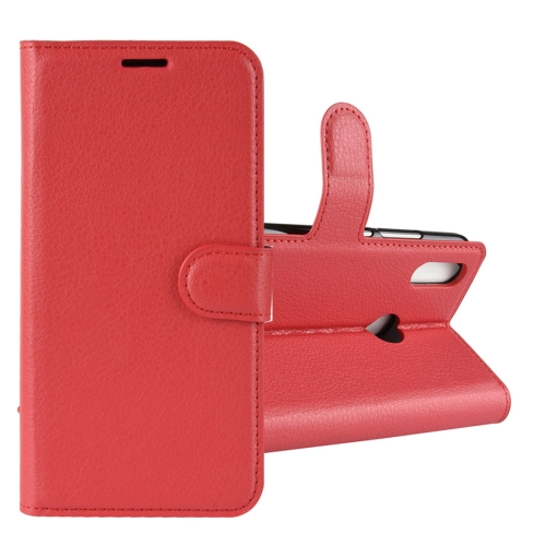 

Litchi Texture Horizontal Flip Leather Case for Huawei Y9 (2019), with Holder & Card Slots & Wallet(Red)