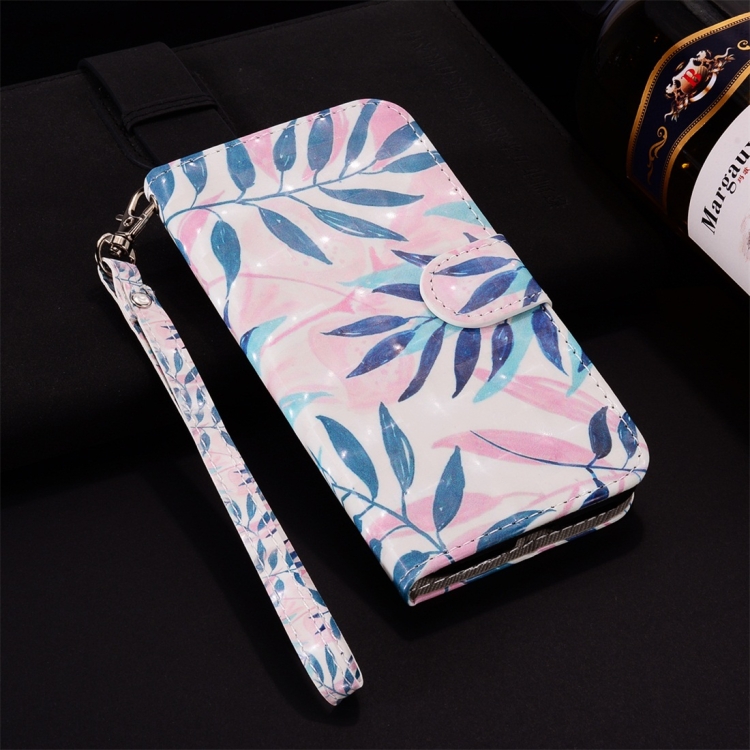 

Green Leaves Pattern Colored Drawing Horizontal Flip Leather Case for Huawei P30, with Holder & Card Slots & Wallet & Lanyard