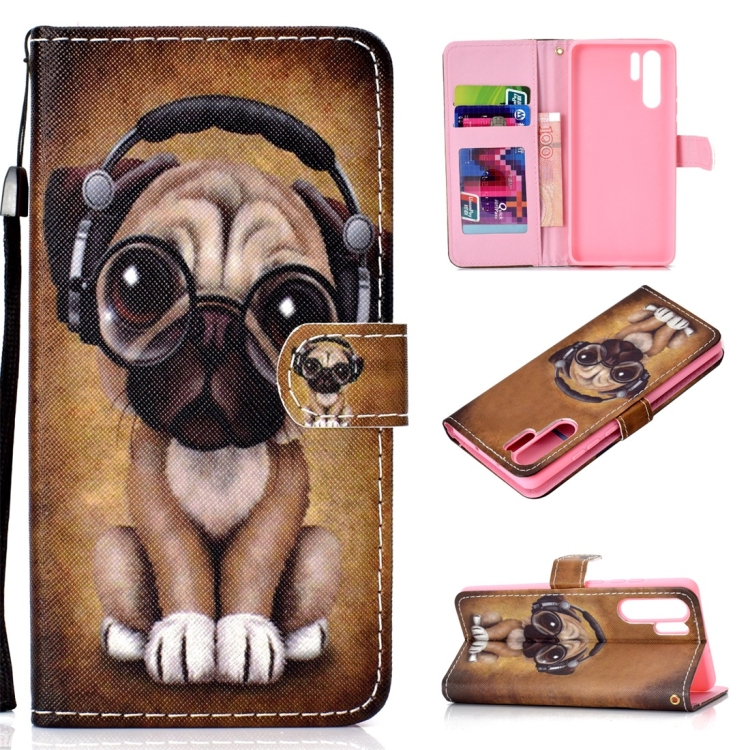 

Shar Pei Pattern Colored Drawing Horizontal Flip Leather Case for Huawei P30 Pro, with Holder & Card Slots & Wallet & Lanyard