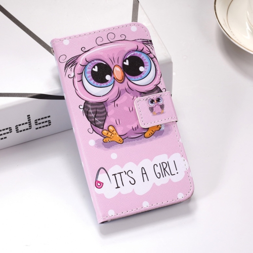 

Cute Owl Pattern Colored Drawing Horizontal Flip Leather Case for Huawei P30 Lite, with Holder & Card Slots & Wallet & Lanyard