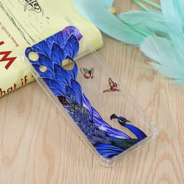 

Peacock Pattern Oil Embossed TPU Case for Huawei Honor 8A