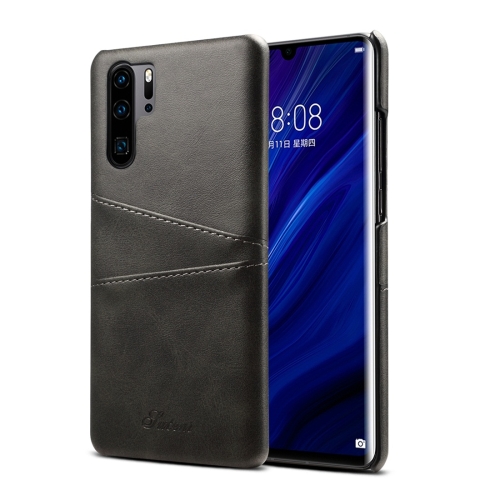 

Suteni Calf Texture Protective Case for Huawei P30 Pro, with Card Slots (Black)