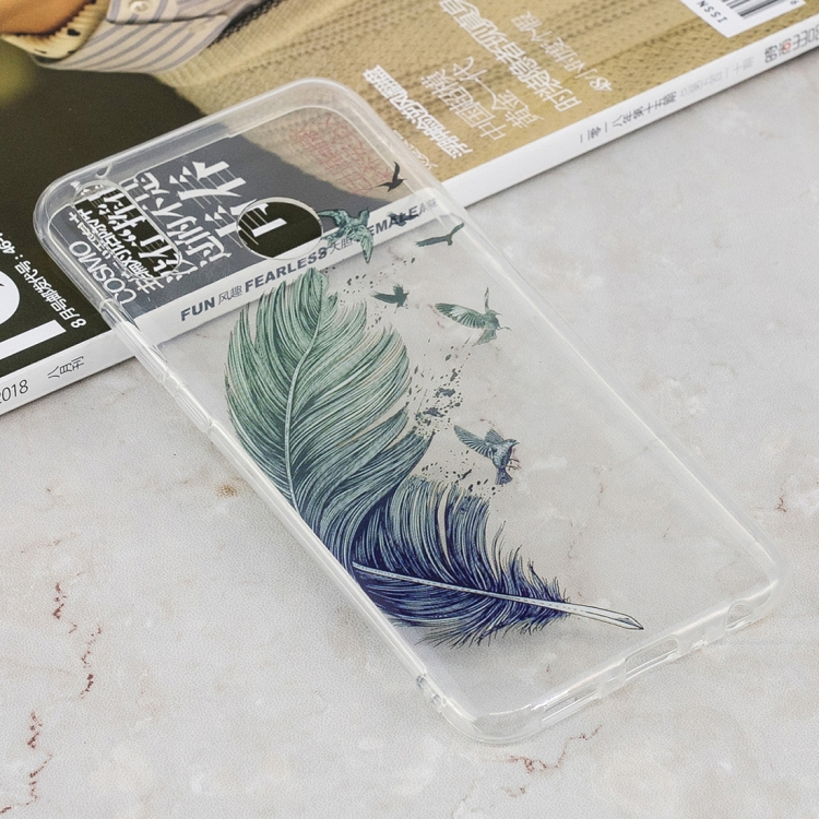 

Feather Pattern Transparent Clear TPU Case for Huawei Y9 (2019) / Enjoy 9 Plus