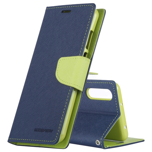 

MERCURY GOOSPERY FANCY DIARY Horizontal Flip PU Leather Case for Huawei P20 Pro, with Holder & Card Slots & Wallet (Navy Blue)