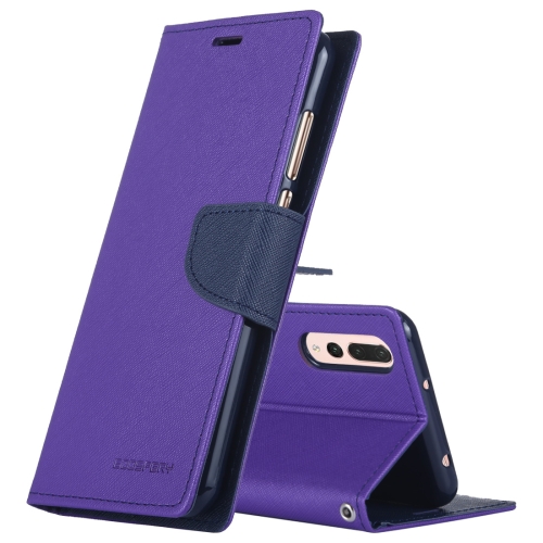 

MERCURY GOOSPERY FANCY DIARY Horizontal Flip PU Leather Case for Huawei P20 Pro, with Holder & Card Slots & Wallet (Purple)