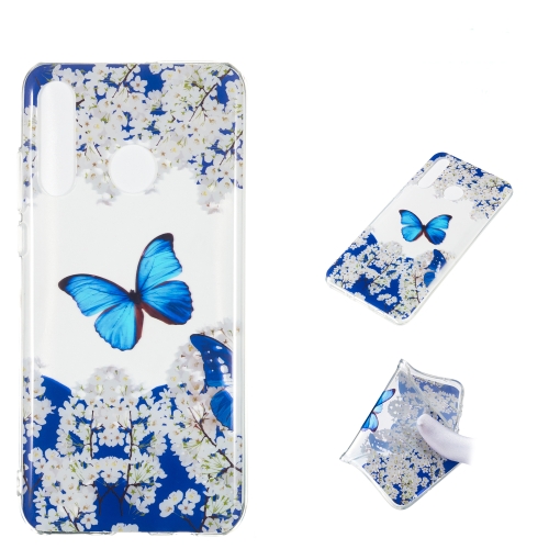 

Blue Butterfly Pattern Highly Transparent TPU Protective Case for Huawei P30 Lite