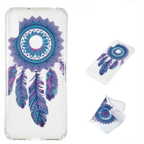 

Blue Wind Chime Pattern Highly Transparent TPU Protective Case for Huawei Y6 Pro (2019)