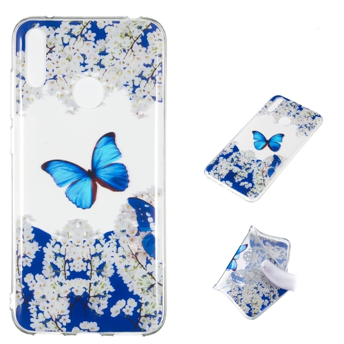 

Blue Butterfly Pattern Highly Transparent TPU Protective Case for Huawei Y7 Pro (2019)