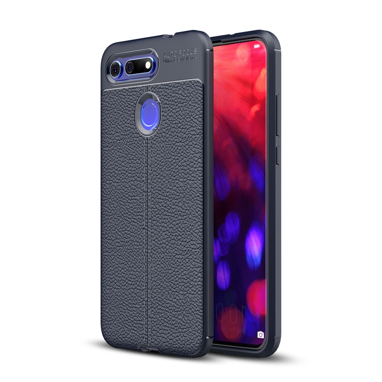 

Litchi Texture TPU Shockproof Case for Huawei Honor V20(Navy Blue)