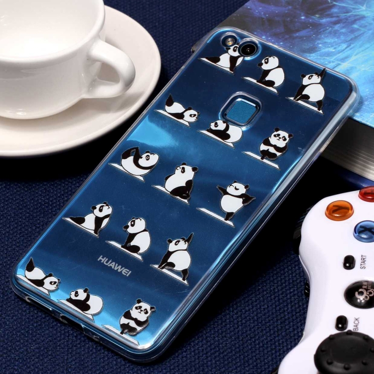 

For Huawei P10 Lite Embossment Panda Yoga Pattern Soft TPU Protective Case