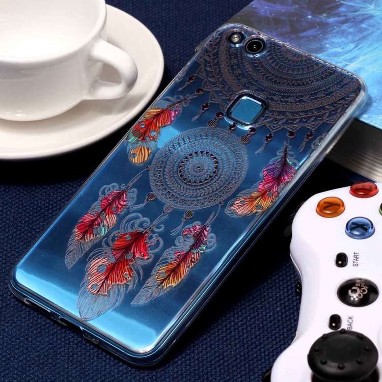 

For Huawei P10 Lite Embossment Feather Bells Pattern Soft TPU Protective Case