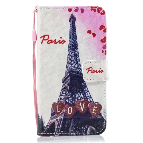 

Love Tower Pattern Horizontal Flip Leather Case for Huawei Y6 Pro (2019), with Holder & Card Slots & Wallet