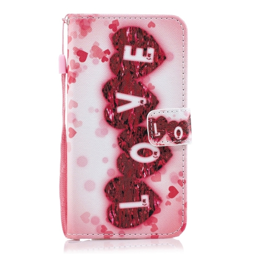 

Love Pattern Horizontal Flip Leather Case for Huawei Enjoy 9, with Holder & Card Slots & Wallet