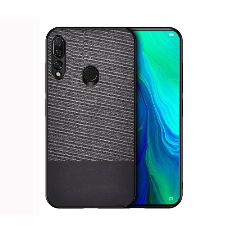 

Shockproof Splicing PU + Cloth Protective Case for Huawei Y9 (2019) (Black)