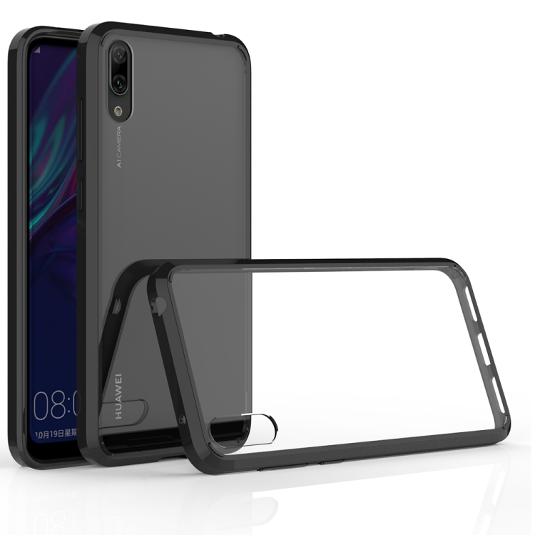 

Scratchproof TPU + Acrylic Protective Case for Huawei Y7 Pro(Black)