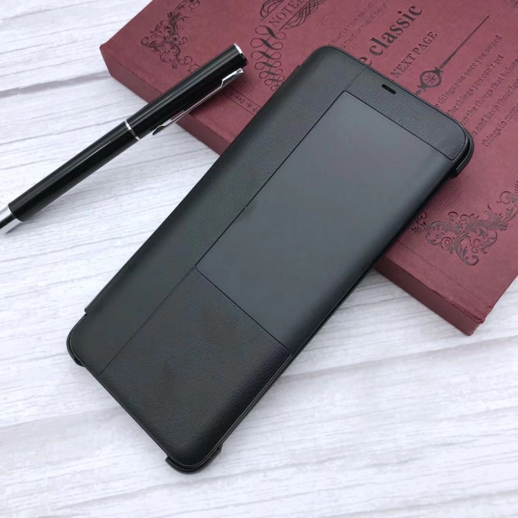 

Ultrathin Horizontal Flip Leather Case for Huawei Mate 20, with Call Display ID(Black)