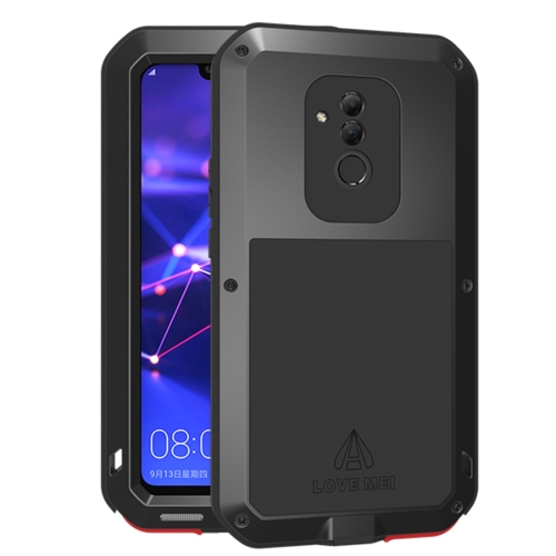 

LOVE MEI Powerful Dustproof Shockproof Metal + Silicone Combination Case for Huawei Mate20 Lite(Black)