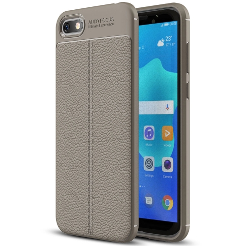 

Litchi Texture TPU Protective Case for Huawei Y5 Prime (2018)(Grey)