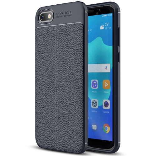 

Litchi Texture TPU Protective Case for Huawei Y5 Prime (2018)(Navy Blue)