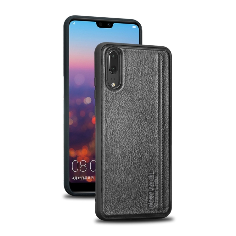 

Pierre Cardin PCS-S02 Shockproof TPU + Leather Protective Case for Huawei P20(Black)