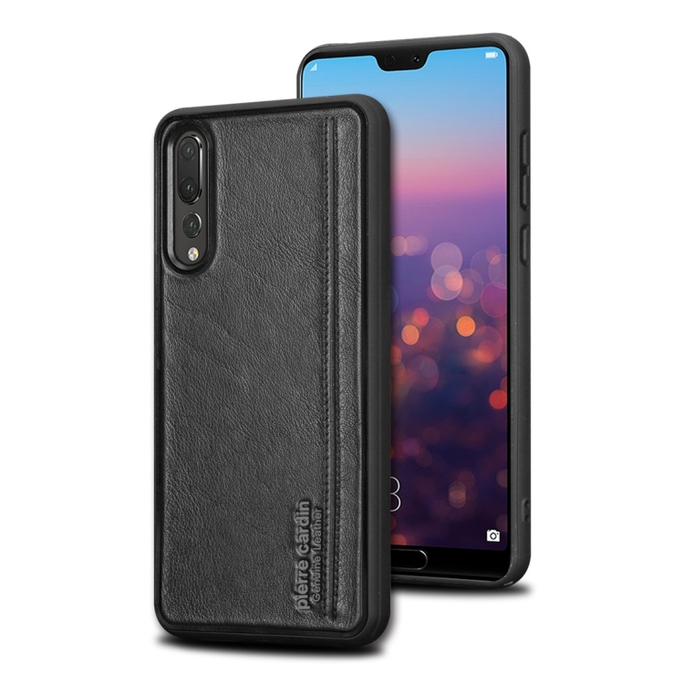

Pierre Cardin PCS-S02 Shockproof TPU + Leather Protective Case for Huawei P20 Pro(Black)