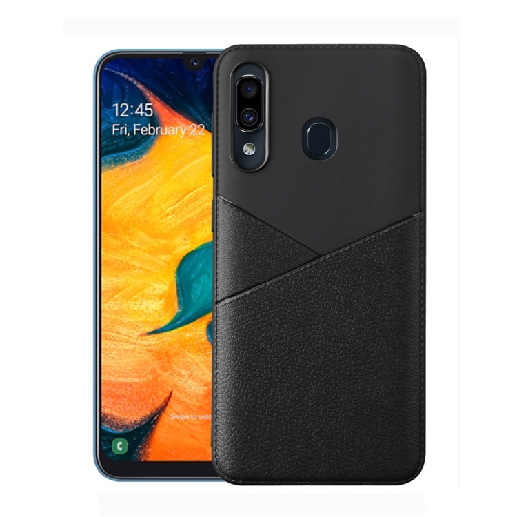 

Ultra-thin Shockproof Soft TPU + Leather Case for Huawei Nova 3i (Black)
