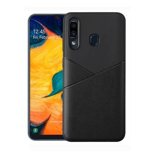 

Ultra-thin Shockproof Soft TPU + Leather Case for Huawei Y9 (2019) (Black)